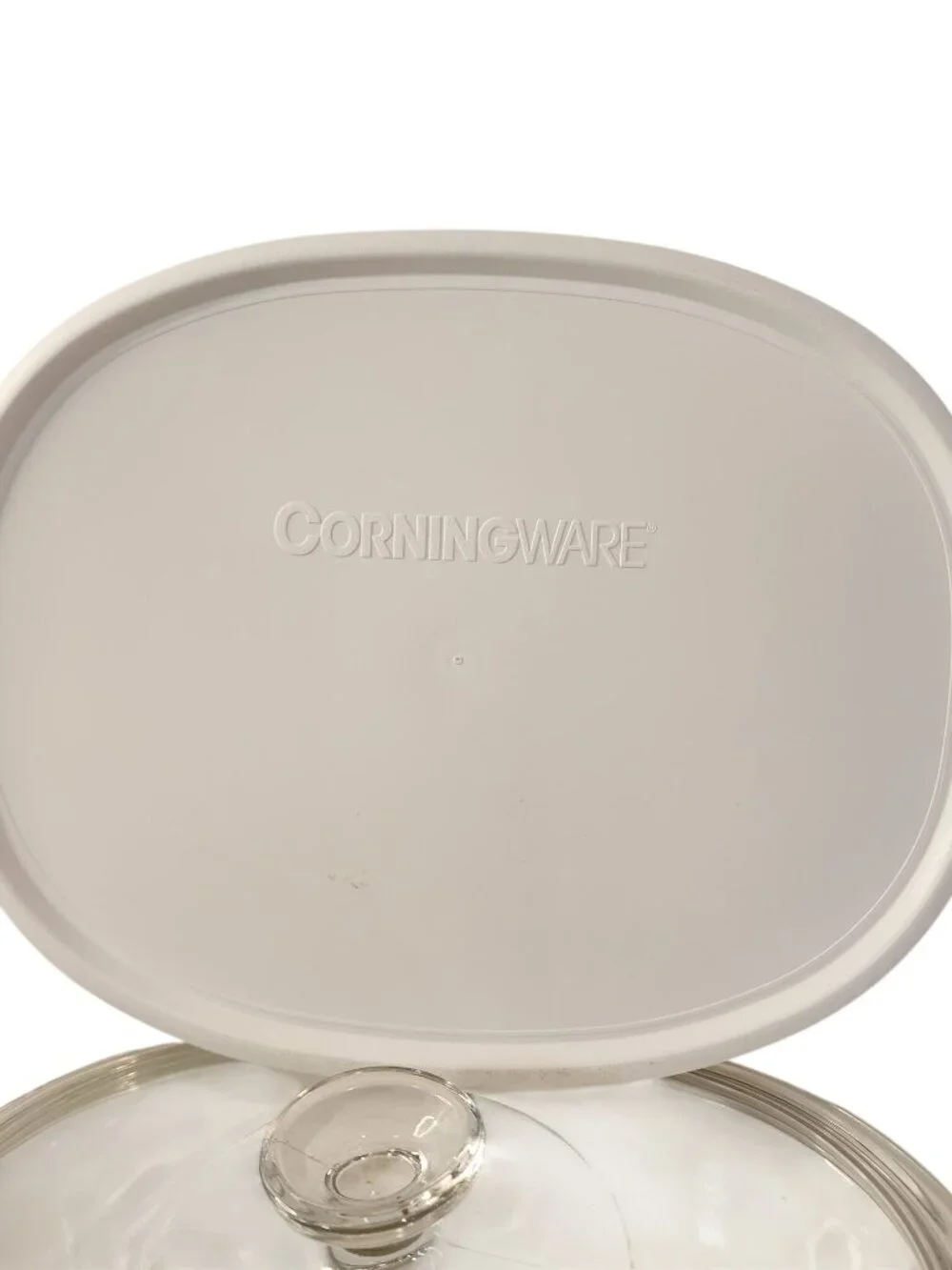 CorningWare French White 2.5 qt seal and glass lid